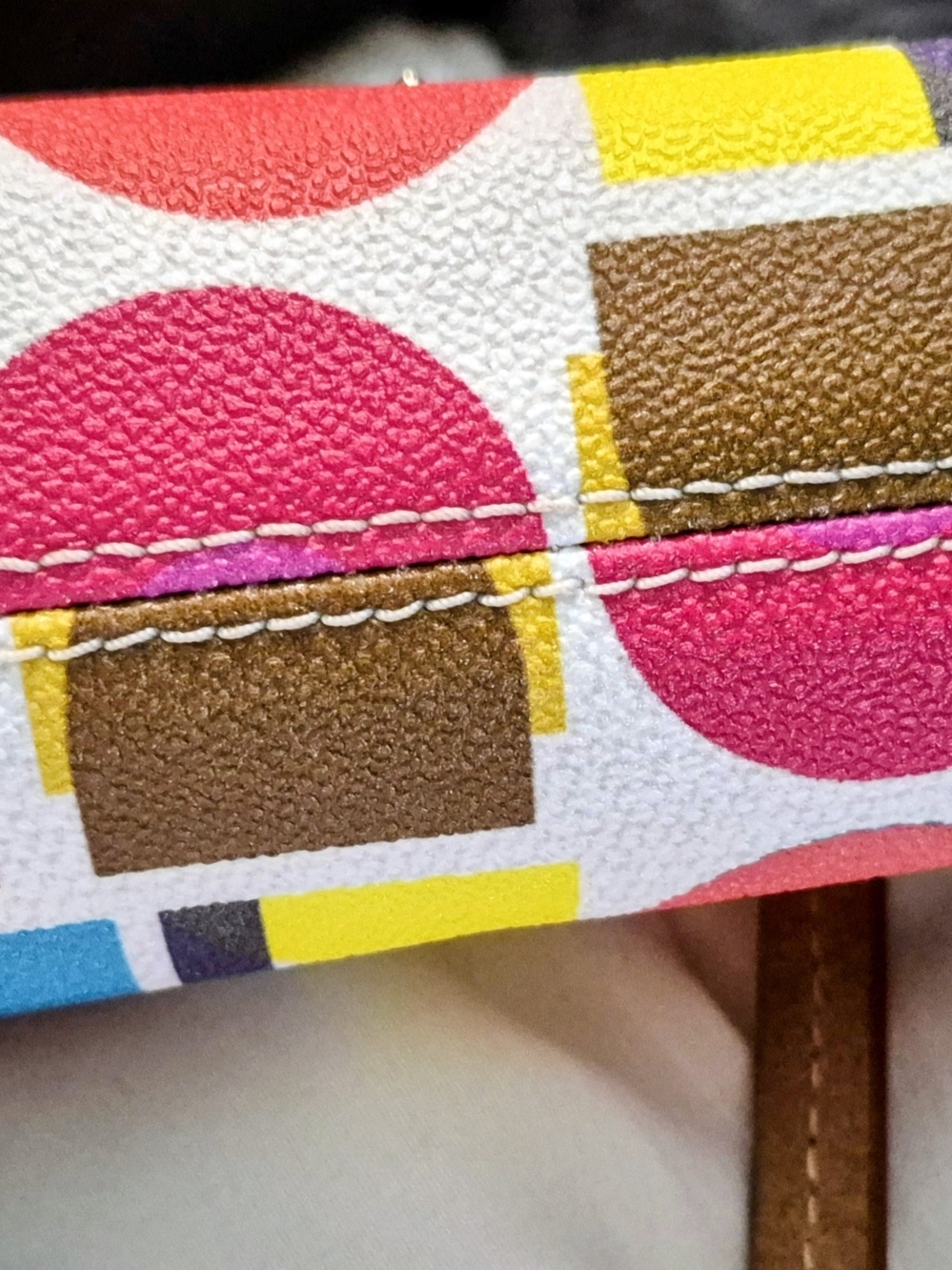 Dooney & Bourke White Multicolor Logo Print Leather Crossbody - Picture 4 of 11